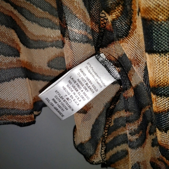 Fashion Nova Megan Thee Stallion Tiger Print Mesh Cover up - Picture 4 of 5